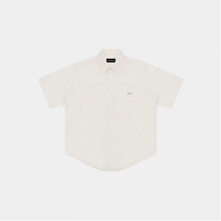 Рубашка MasonPrince Oversized Metal Label Short Sleeve Shirt White