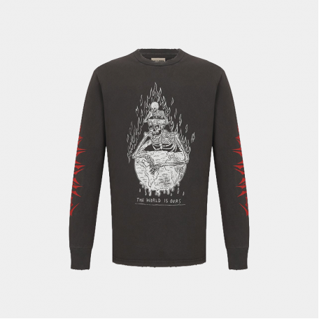 Лонгслив Gallery Dept The World Is Ours L/S Vintage Black