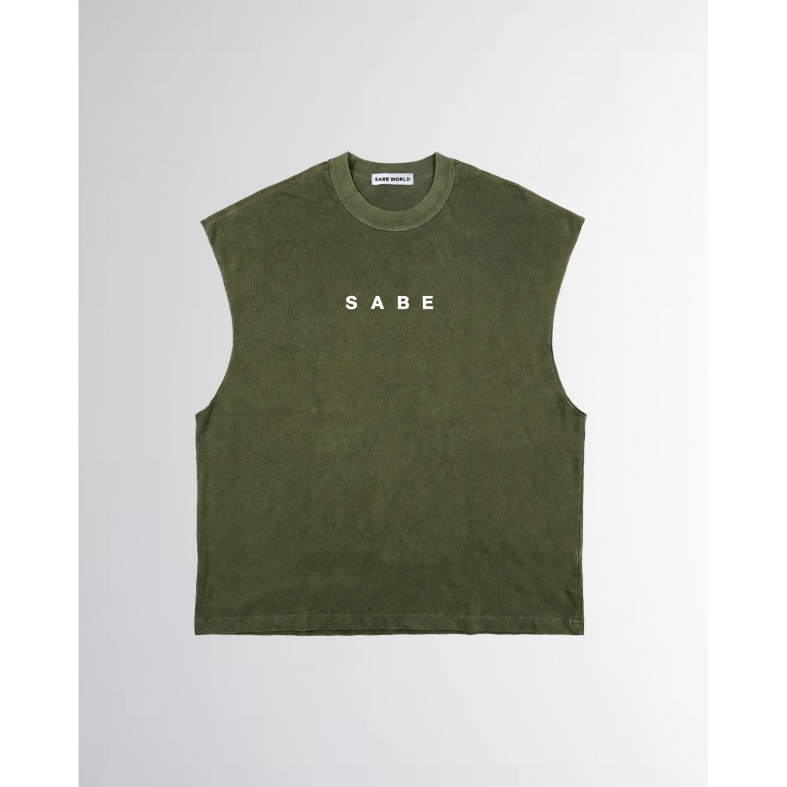 Футболка без рукавов Sabe Sleeveless T-shirt White Logo Green