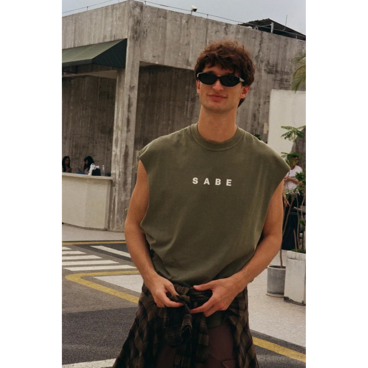 Футболка без рукавов Sabe Sleeveless T-shirt White Logo Green