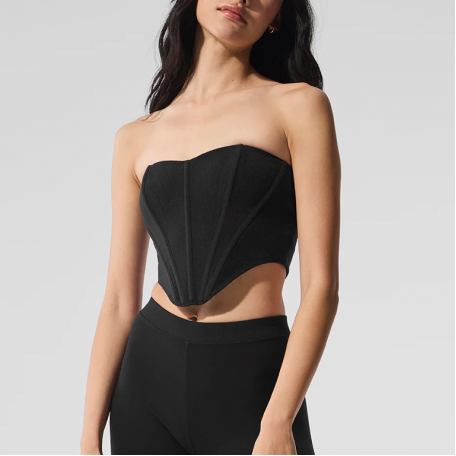 Alo Yoga Polar Fleece Corset Black
