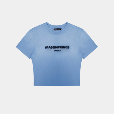 Футболка MasonPrince T-Shirt Crop Embroidered Logo Blue