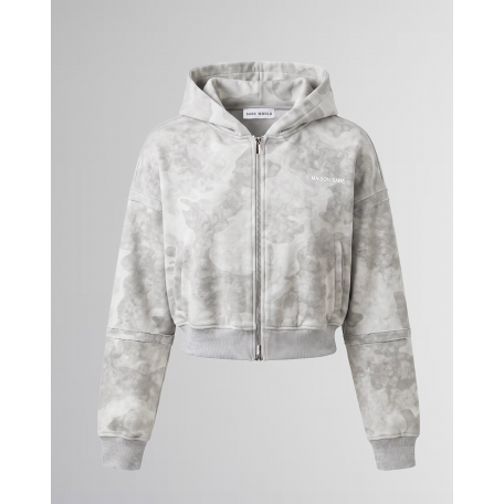 Зип-худи Sabe Cropped Camo Grey
