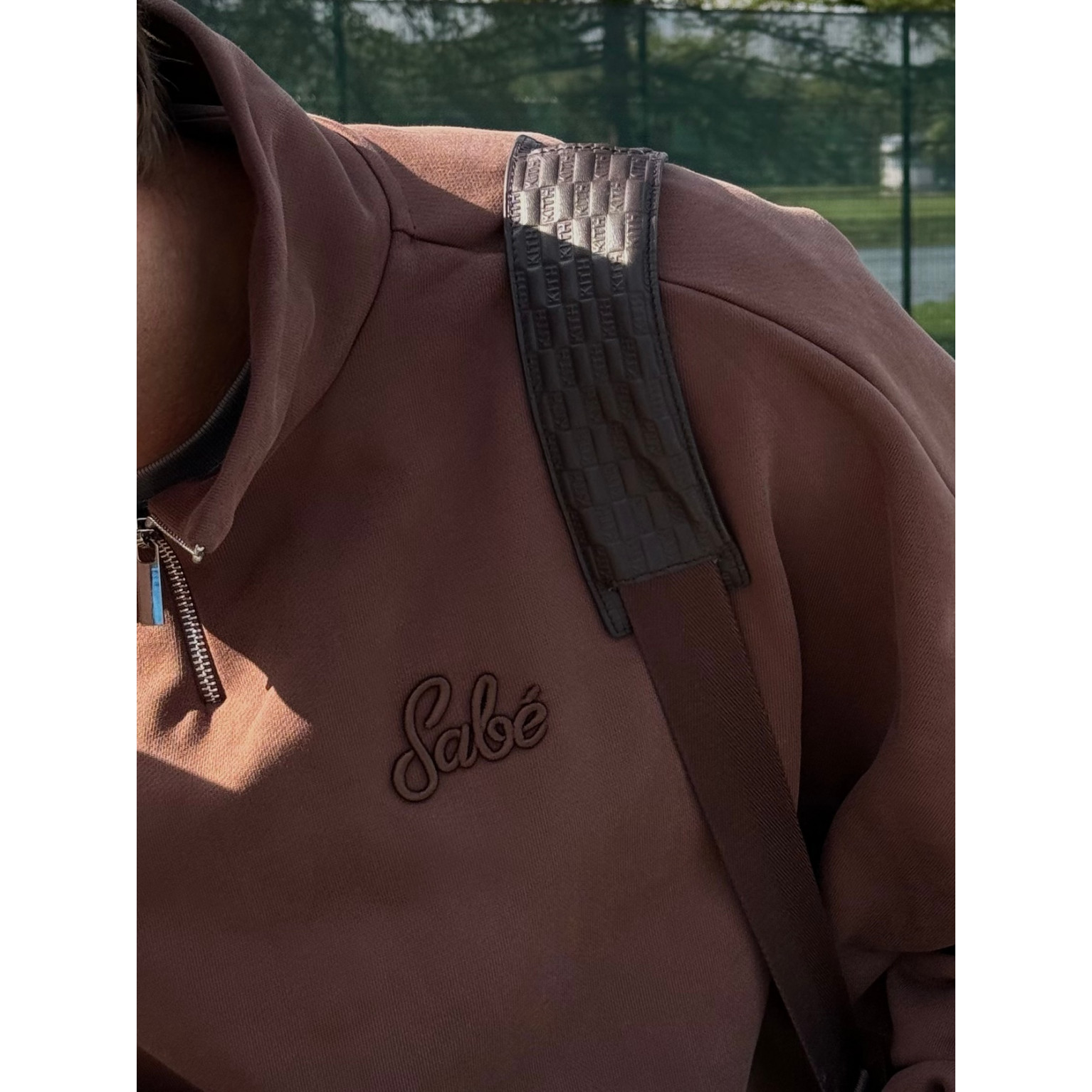 Зип-анорак Sabe Paris Cotton 3D Logo Half-Zip Brown