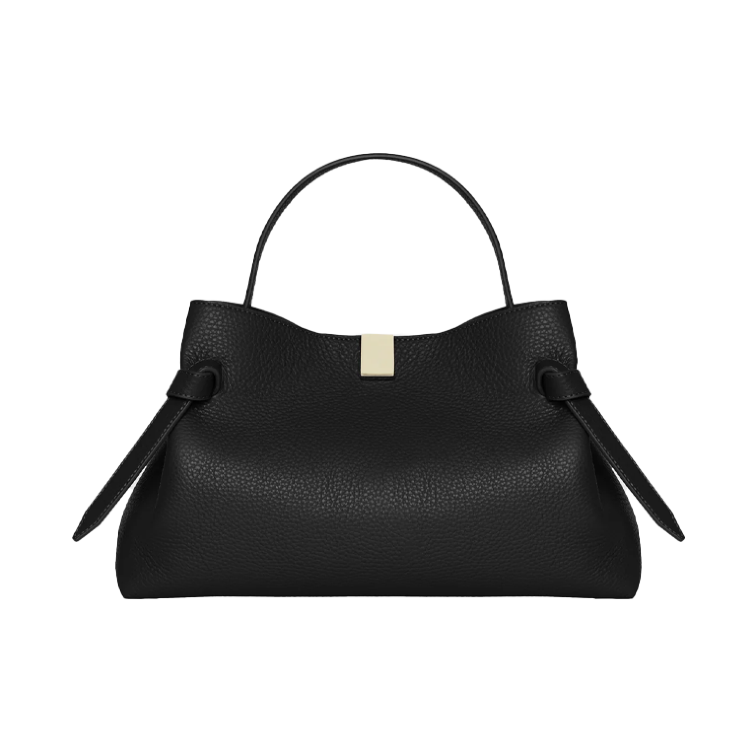 Yuzefi Gyoza Pebble Grained Leather Black