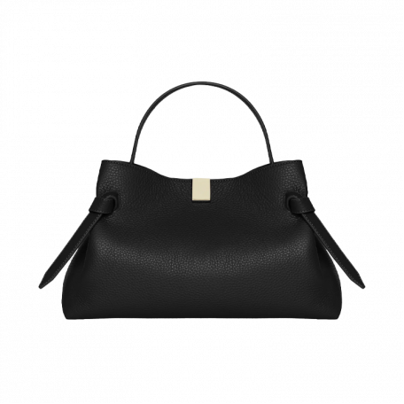 Yuzefi Gyoza Pebble Grained Leather Black