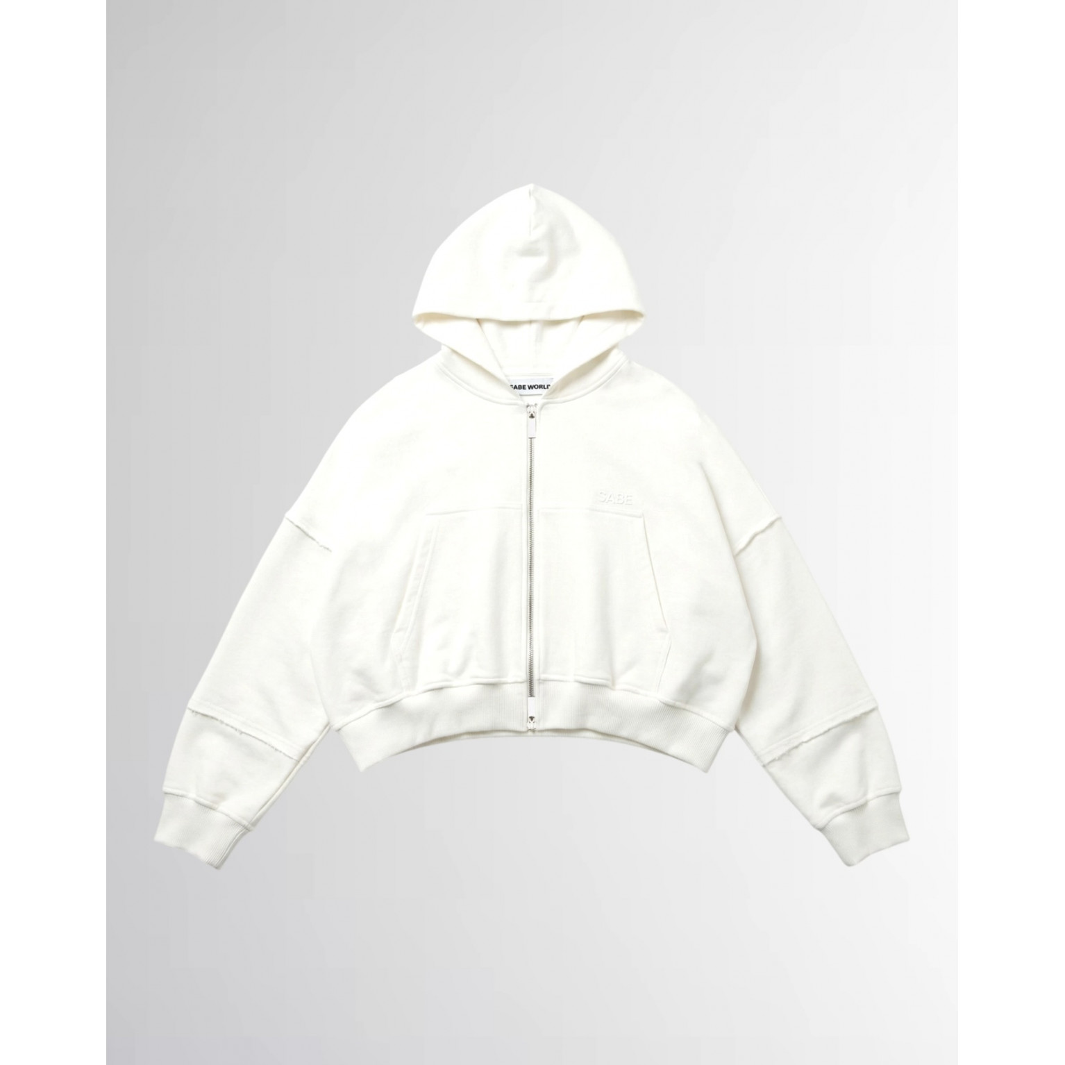 Зип-худи Sabe Logo Cropped Zip-Up Hoodie Milk