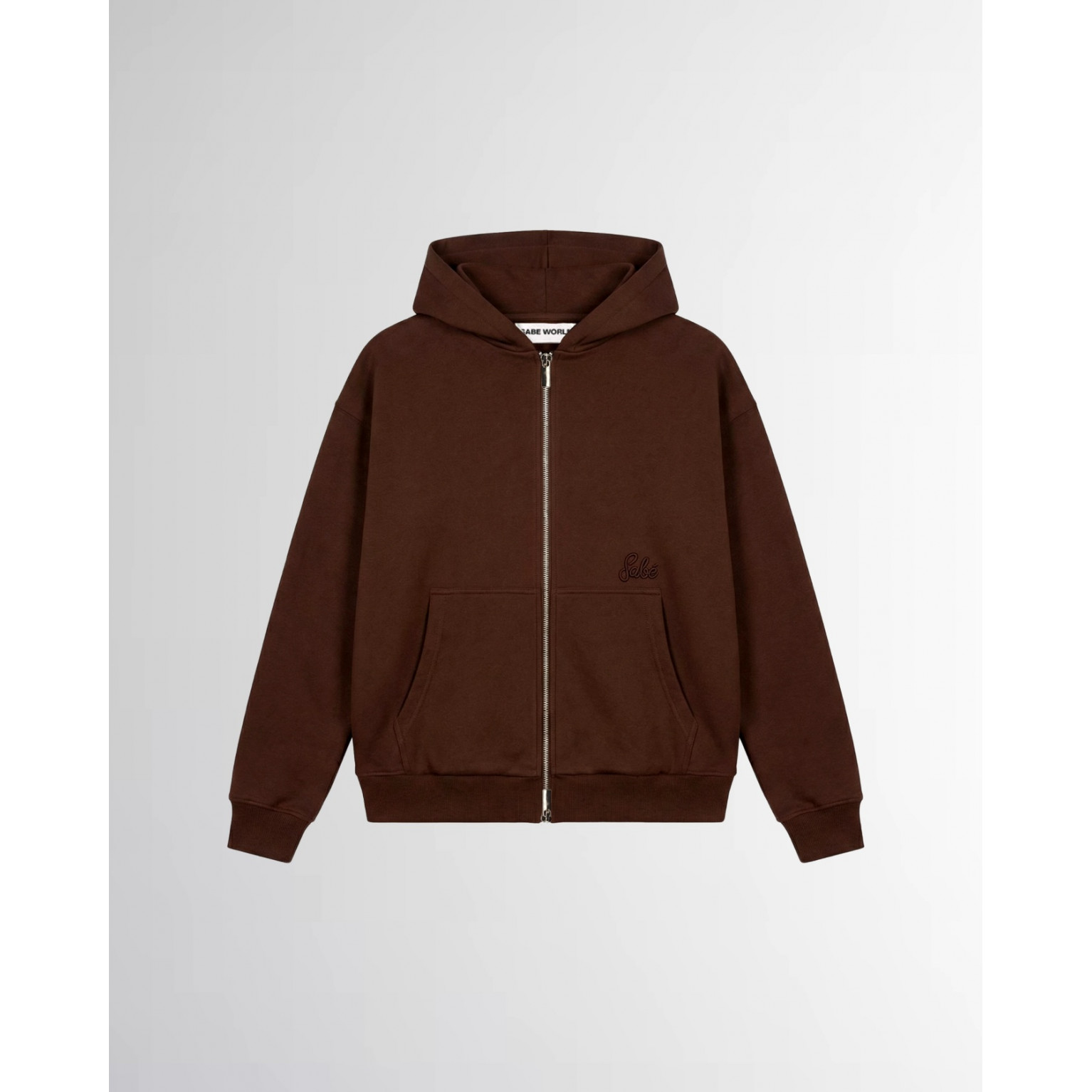 Зип-худи Sabe Paris Cotton 3D Logo Full-Zip Hoodie Brown