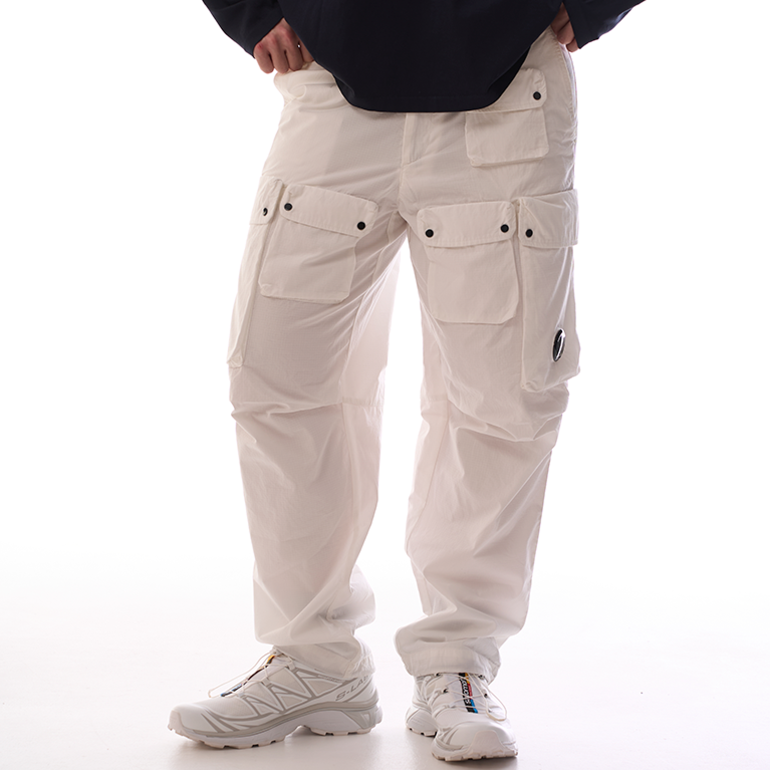 Штаны C.P.Company Rip-Stop Cotton Loose Utility Cargo Pant White