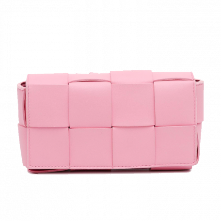 Bottega Veneta Intrecciato Cassette Belt Bag Pink