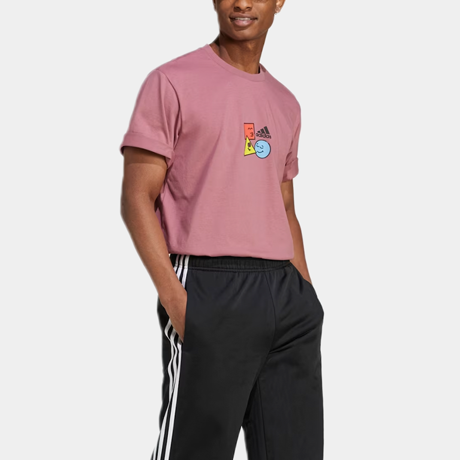 Футболка Adidas Positivity Shapes Graphic Tee Pink