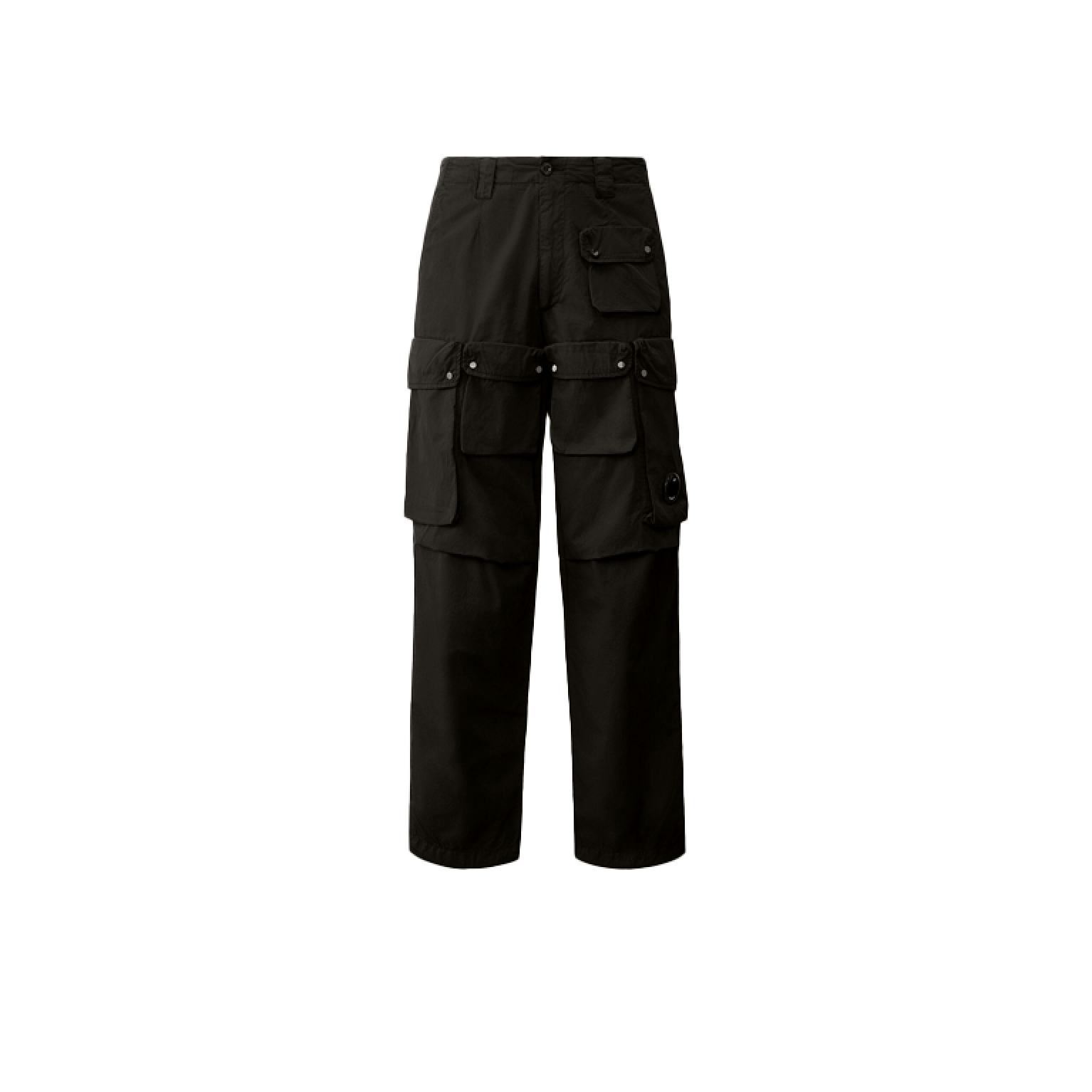 C.P.Company Rip-Stop Cotton Loose Utility Cargo Pant Black